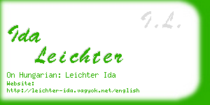 ida leichter business card